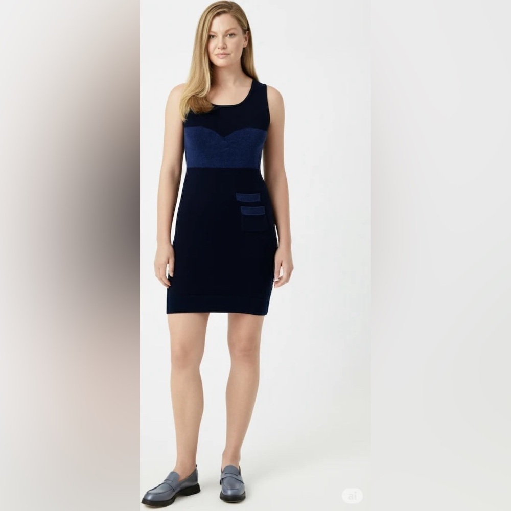 Rhys Dwfen cashmere Elegant Black and violet Sleeveless Dress